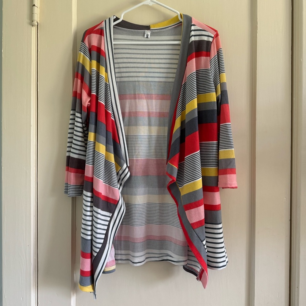 Multi-Color Lightweight Cardigan, Size XL